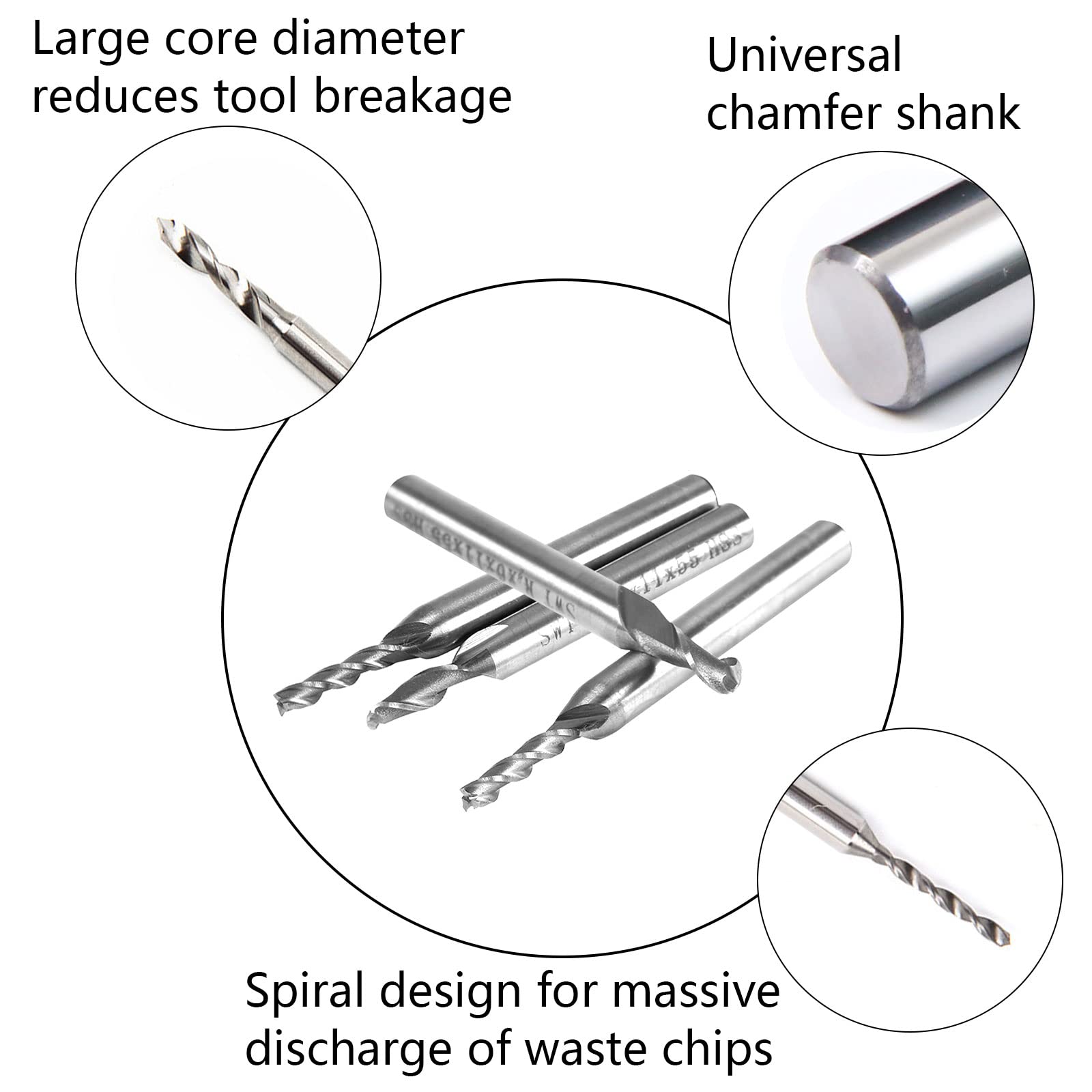 Weix Metal Working 2 Flutes Ball Nose End Mills HRC55 Nano Black