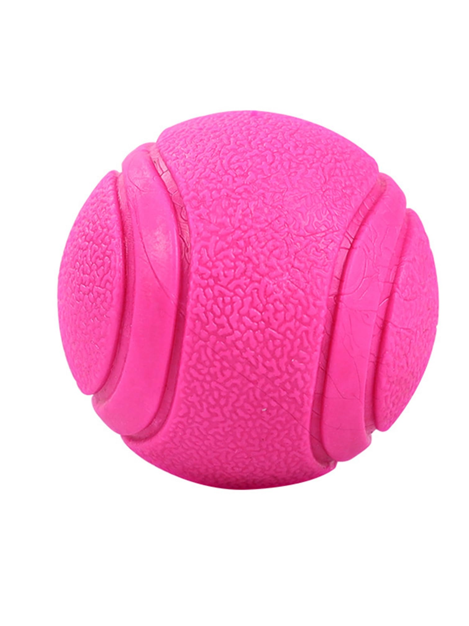 TiaoBug Durable Rubber Bounce Ball for Dogs Indestructible Chew Resistant Tennis Ball Toy for Aggressive Chewers Pink M