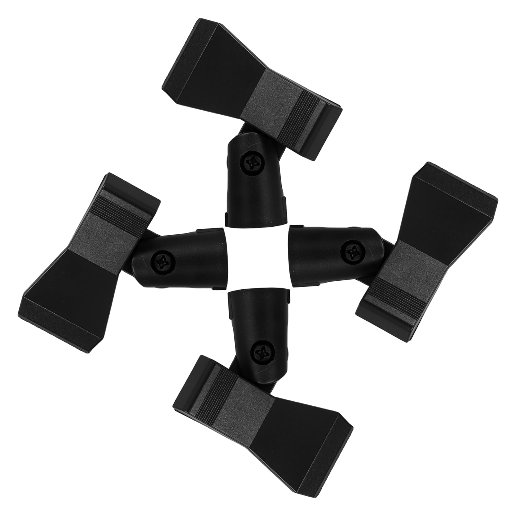 Levemolo 4pcs Adjustable Microphone Clips for Stands Secure Metal Clamp Mount Holders with Adapters for Effortless Mic Attachment and Optimal Sound Capture