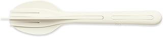 Koziol KLIKK, Set di 3 Posate in plastica termoplastica, 22,2 x 4,8 x 3,6 cm, Cotone Bianco