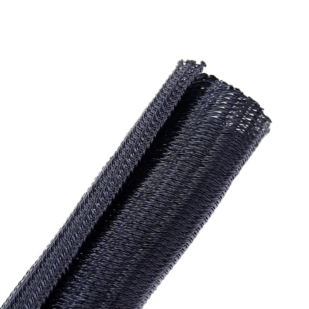 ETOPARS Expandable Braided Sleeving Wire Braided Split Sleeving Cable Loom Tubing Cable Cord Protector Sleeve Flexible Insulated Self Closing Diameter 6mm Length 5 Meters