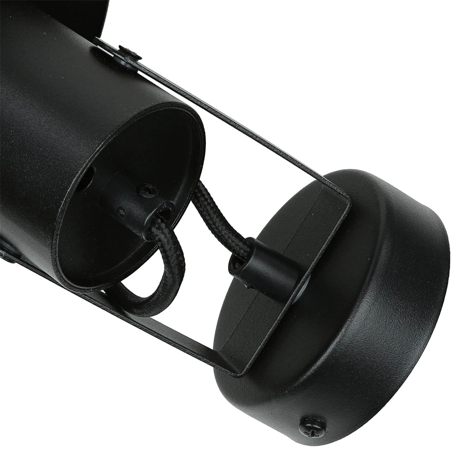 Faretto da parete per interni in acciaio nero E27 stile industriale paralume mobile corridoio soggiorno lampada da parete applique orientabile