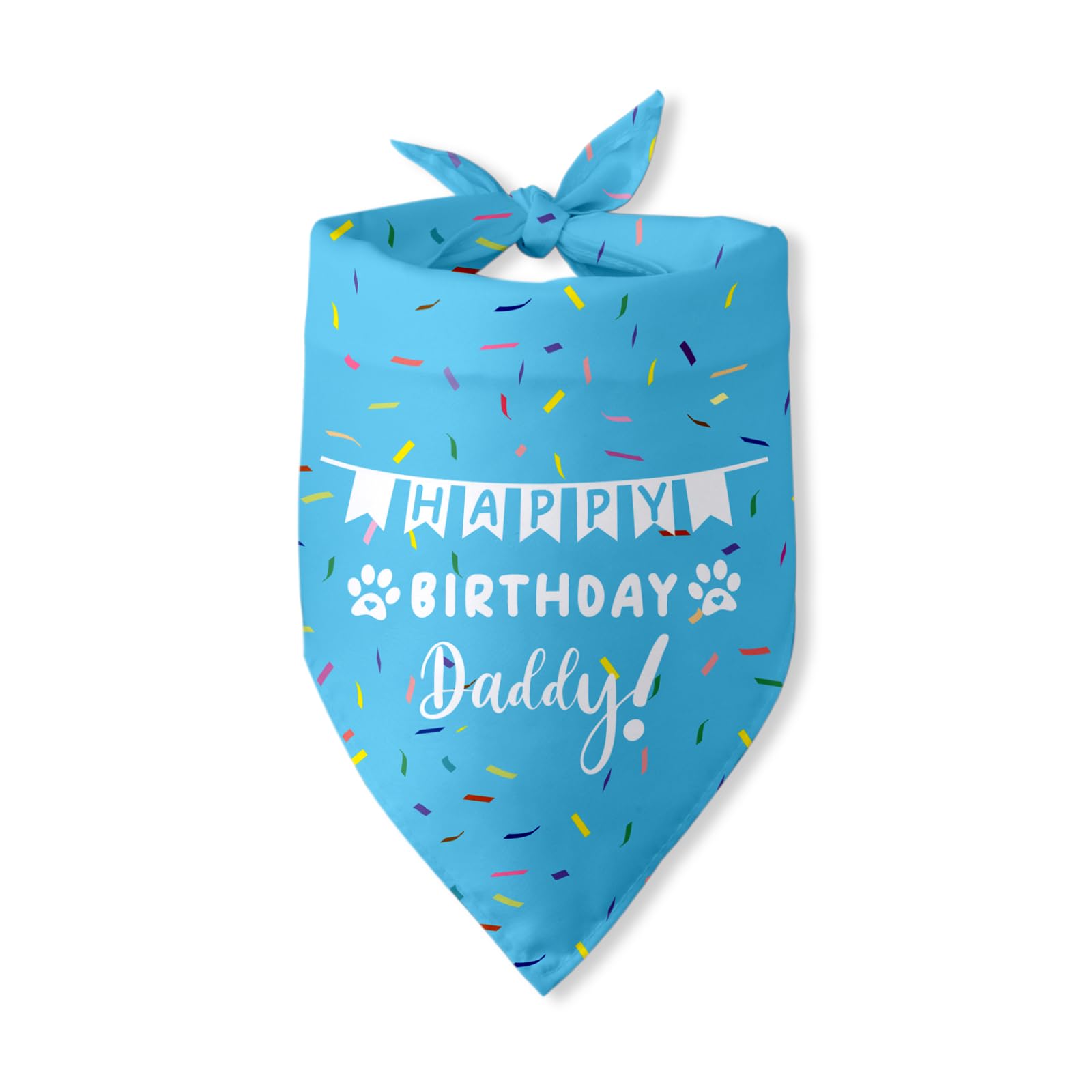 Happy Birthday Daddy Dad Triangle Dog Bandana Scarf for Dogs Dog Dad Gifts Accessories for Birthday Party Dog Dad Lovers Gift