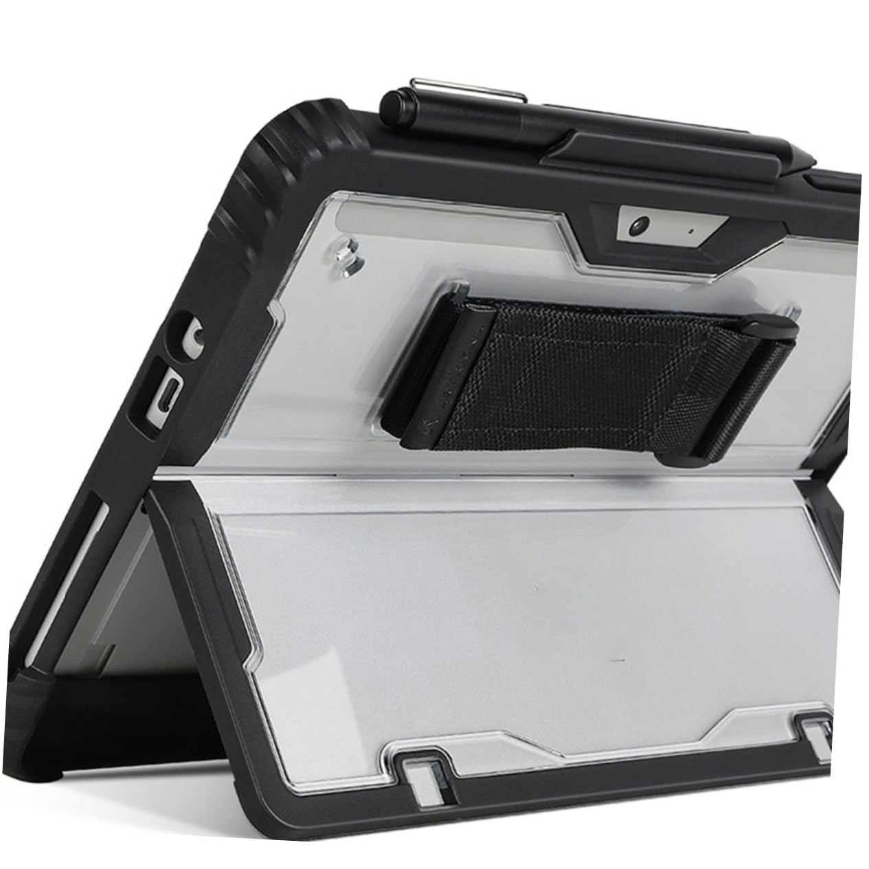 NUOBESTY Copertura Protettiva per Tablet Trasparente con Cinghia per Pro Resistente Urti e Facile Trasportare Design per Stilo e Accessori