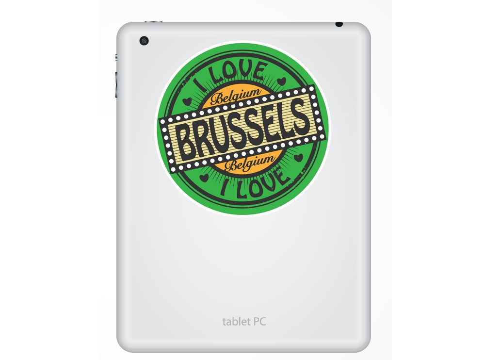 2 x 30cm/300mm io amo Bruxelles Belgio Adesivi vinilici bagagli di viaggio #7311