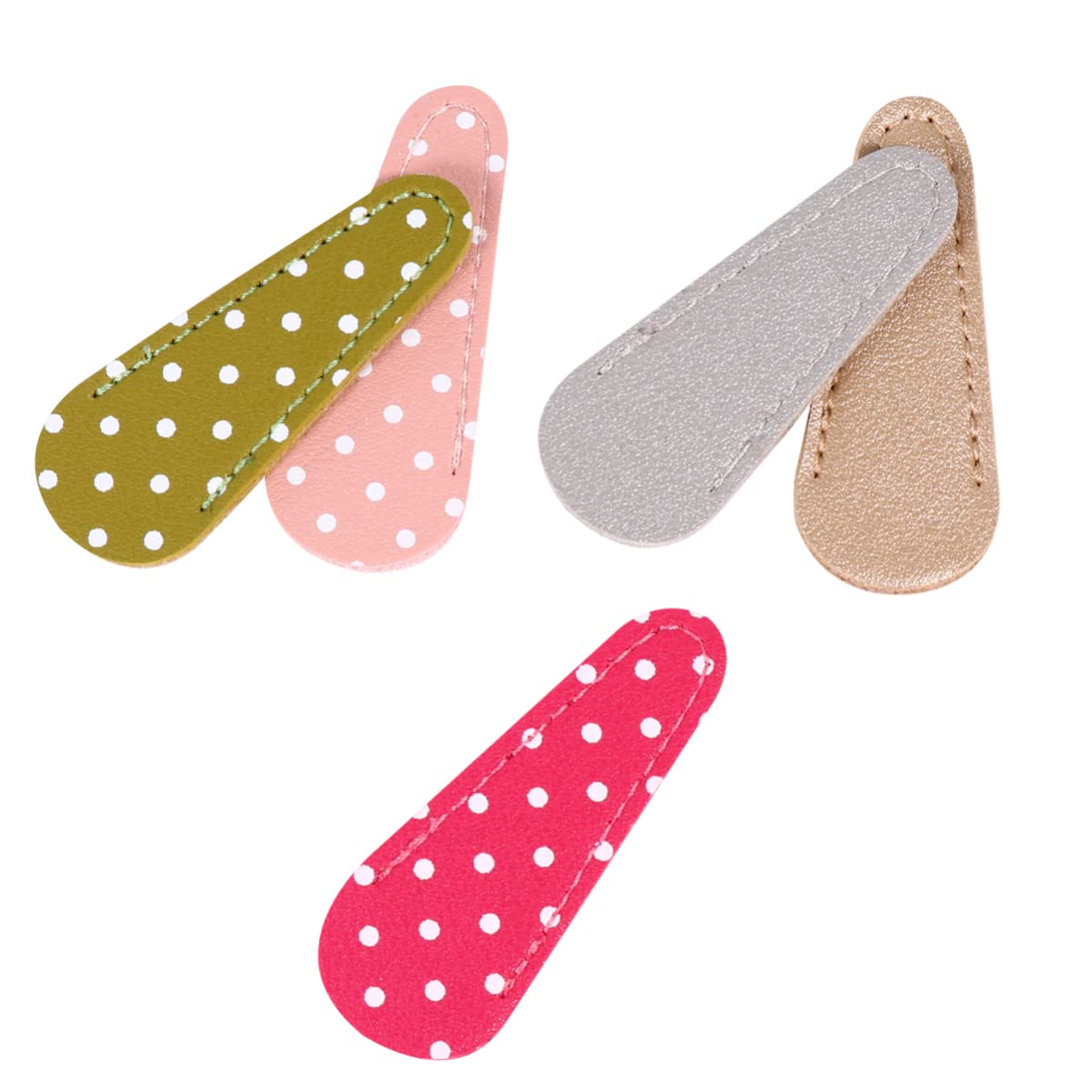 HAPINARY Scissors Protection Cover PU Cover for Scissors Set of 5 Elegant Dot Design
