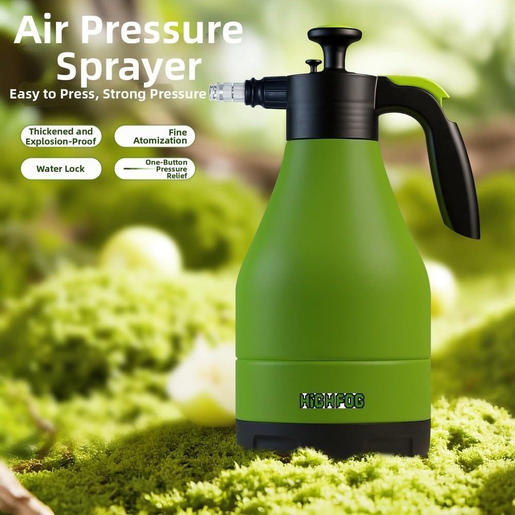 Vaporisateur de jardin à pression de 4 L avec modes de brume et de jet réglables pour arrosage des plantes, nettoyage de voiture, terrasse et extérieur, vert (4 l)