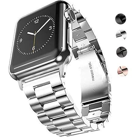 Amazon Sundaree Compatible With Apple Watch Band バンド42mm 44mmステンレス あっぷるうぉっち バンド アップルウォッチバンド 高品質なステンレススチール製バンド ステンレス留め金製 For Apple Watch ベルト 全機種対応 For Apple Watch Series Se 6 5 4 3