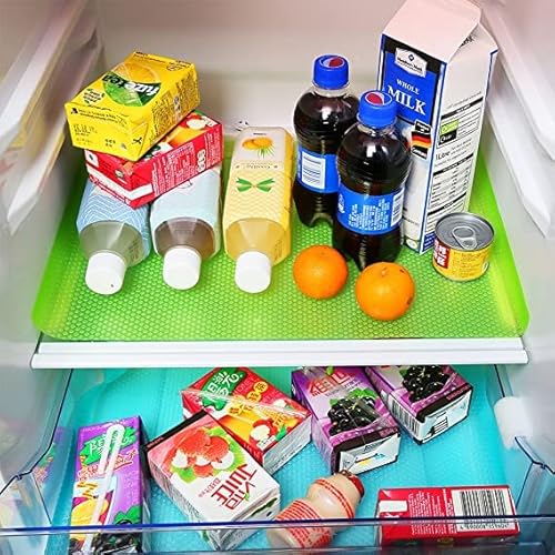 8 Pcs Refrigerator Liners,Hausprofi Eva Refrigerator Mats For Shelves,Washable Can Be Cut Fridge Shelf Liner,Waterproof Fridge Pads Mat Drawer Table Placemats #TOP2