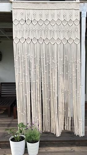 Miniatura 3 de Cortina de macramé para puerta, tapiz grande para colgar en la pared (36 pulgadas de ancho x 54 pulgadas de largo)