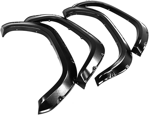 Miniatura 4 de Compatible con Tacoma Pocket Rived Style ABS Thermo Plastic Side Fender Flares (negro mate)