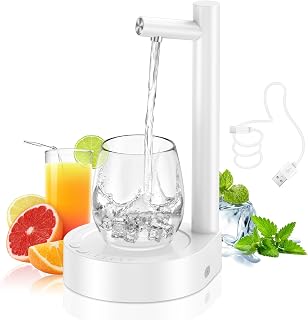 Electric-Water-Dispenser - Desktop-Water-Dispenser-for-5-Gallon-Bottle - USB Charging Automatic Drinking Water Bottle Pump for Universal Bottles, Smart 7 Levels Desktop Water Dispenser