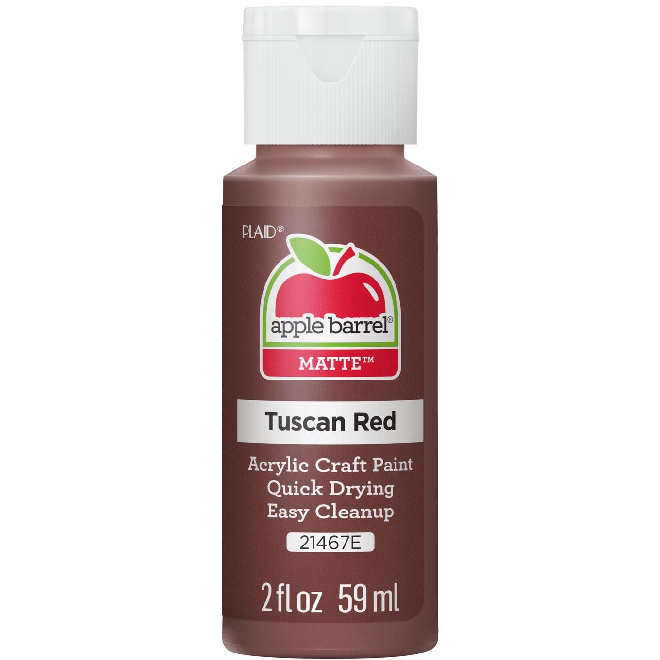 Apple Barrel Acrylic Paint in Assorted Colors (2 oz), 21467, Tuscan Red