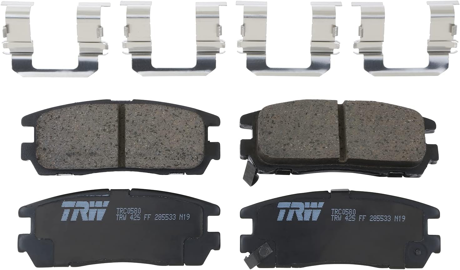 TRW Pro TRC0580 Disc Brake Pad Set For Isuzu Rodeo 1993-1995, Rear, And Other Applications