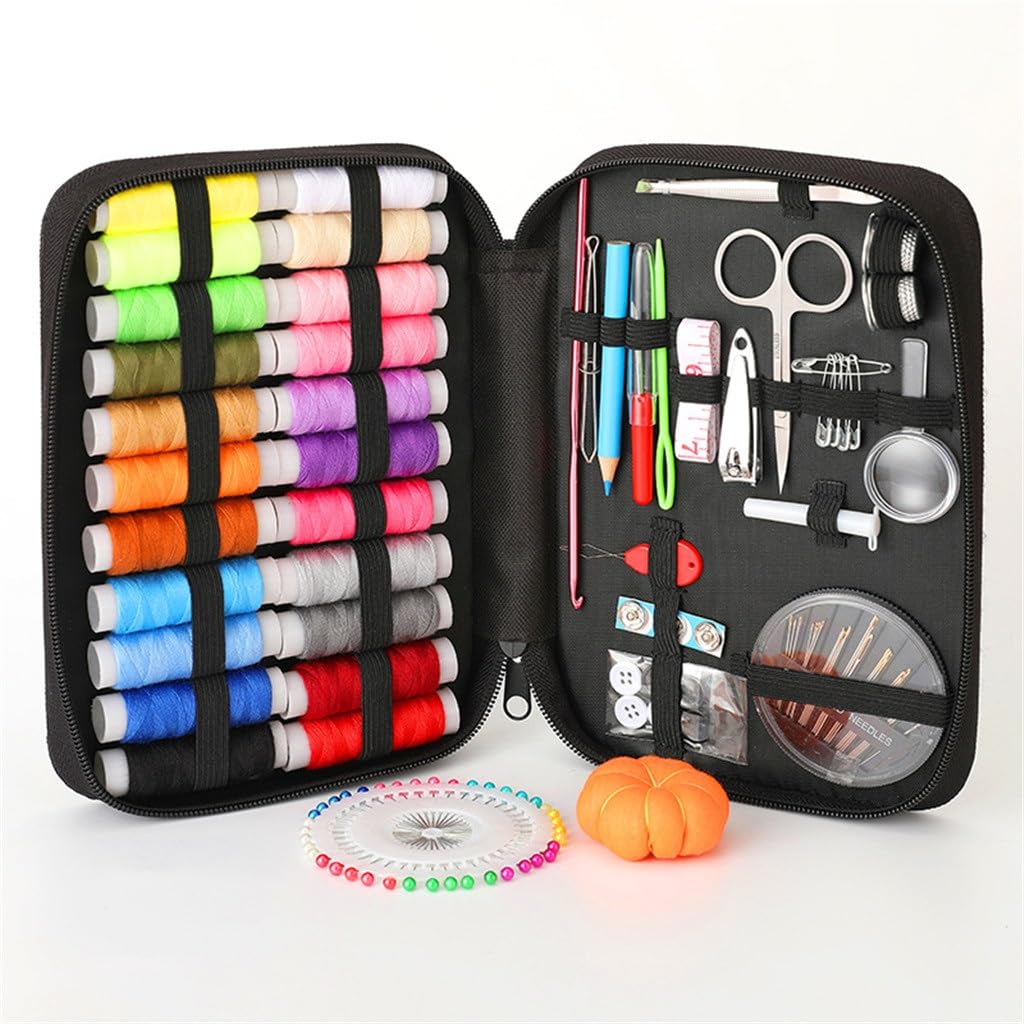 Kit de Costura portátil, Caja de Costura para el hogar, Caja de Almacenamiento para Coser a Mano, Juego de Kit de Costura