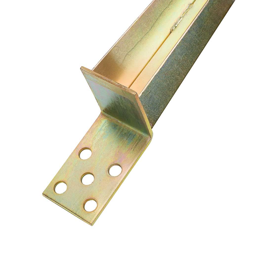 6-er Set L Einschlaghülse Pfostenträger 700mm zum Einschlagen Anker Gold