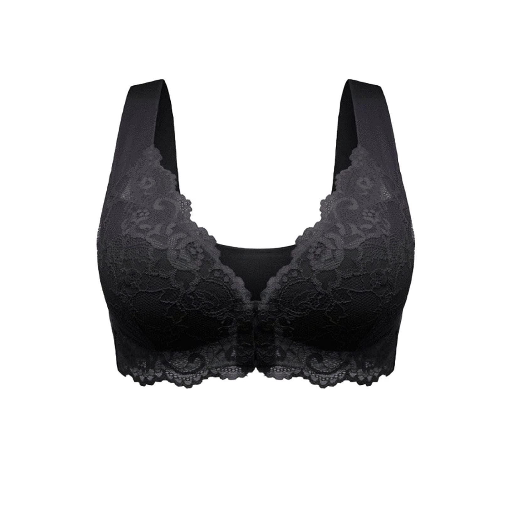 MNSFA Women's Plus Size Front-Close Bra Underwire,Goldies Bra for Seniors