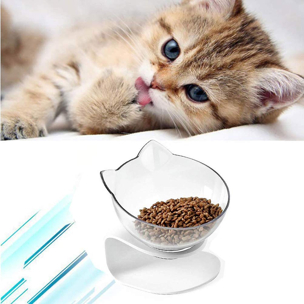 Tianbi Cat Bowls,Raised Cat Feeding Bowls, Cat Bowls Tilted/Double Cat Bowl With Stand 15° Inclined Platform Cat Bowl - Image 3