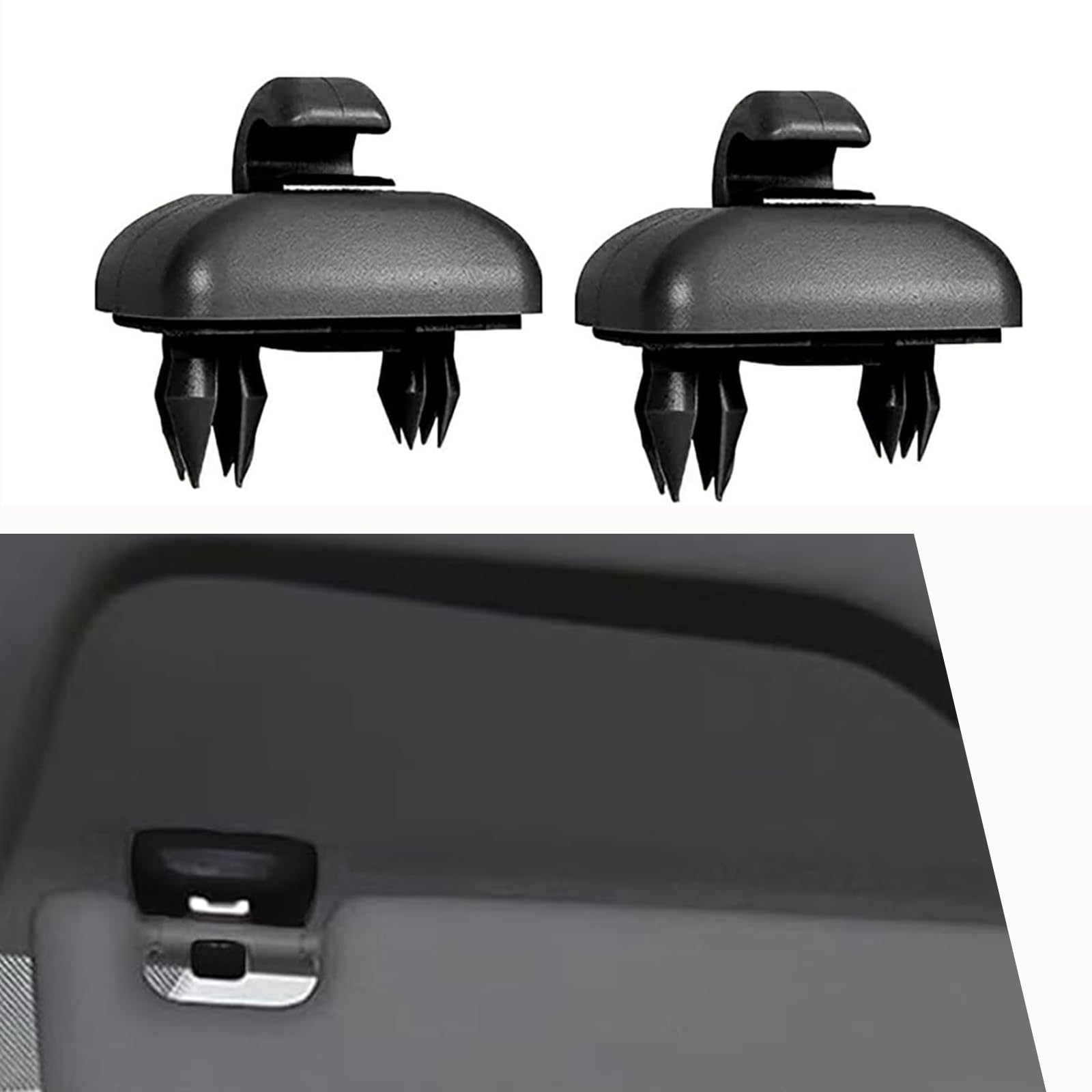 MLY 2 PCS Car Sun Visor Clip, Visor Clip Durable & Color-Matched, Audi Accessories Replacement OEM# 8E0857562 8U0857562A, Compatible with Audi A1, A3,