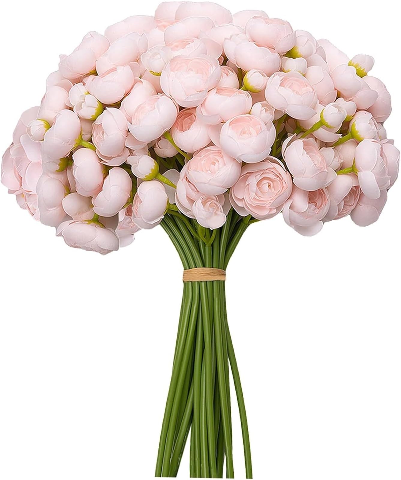 Dcrxz Artificial Flowers 12Pcs Bride Handmade Bouquet Artificial Rose Flowers Wedding Bridesmaids Photography Props Home Decoration Mini Lotus Bouquet(Pink)