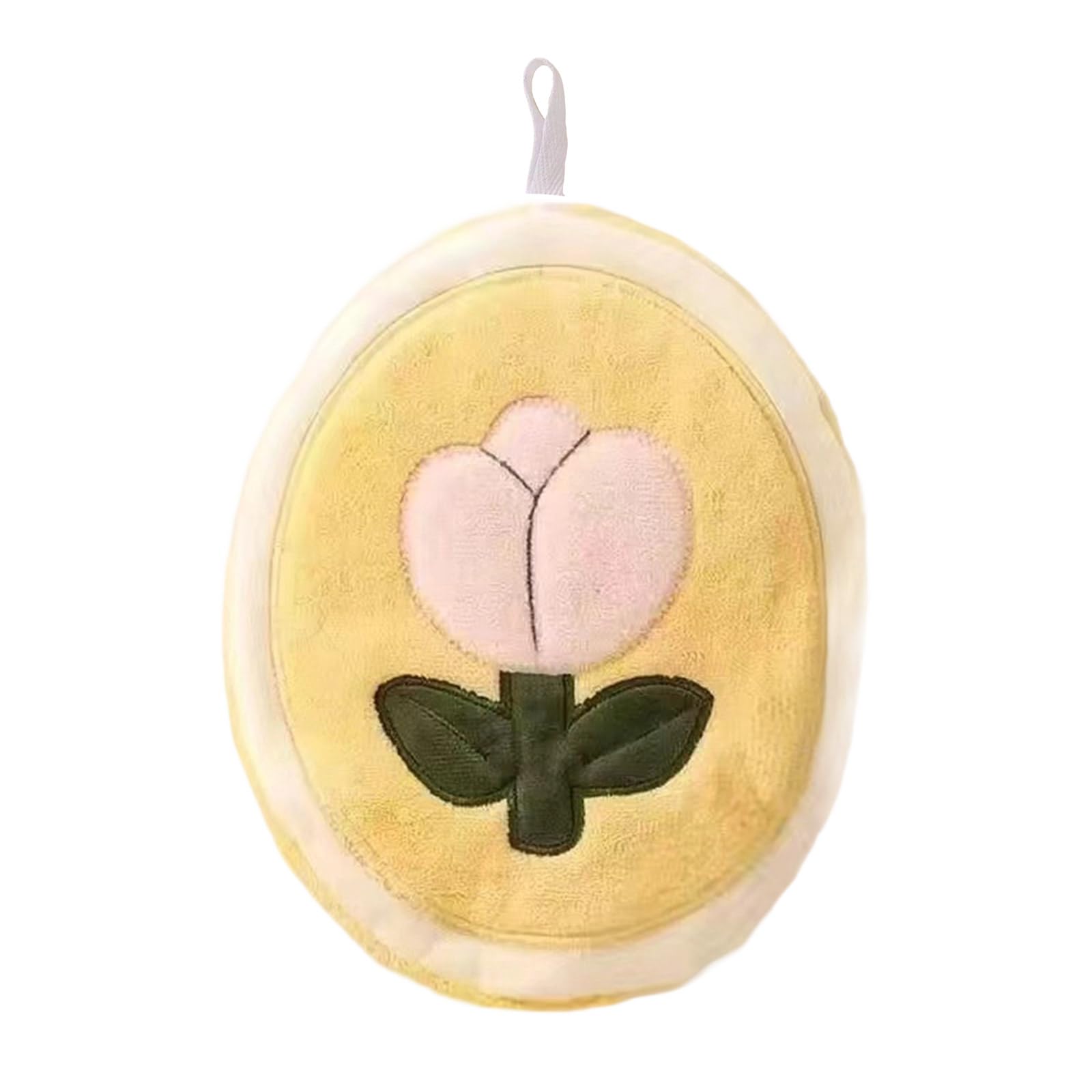 Snorvixre Gentle Floral Hand Towel Soft Plush Fast Absorbing Skin-Friendly for Bathroom & Kitchen with Loop Corals Fleece Hand Towel