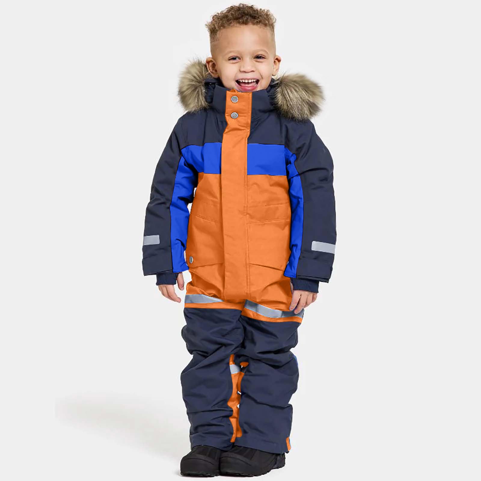 Skioverall Kinder Jungen Schneeanzug Klassisch Einteilige Thermo Skianzug