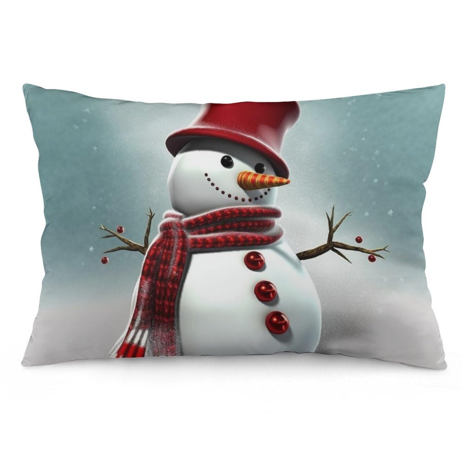 NTVOWPZO 2 Pack Decoration Throw Pillow Covers 20"x30" Pillowcases Covers Christmas Snowman Pillowcases Modern Farmhouse Home Decor Sofa Cushions Covers for Couch Bed Living Room