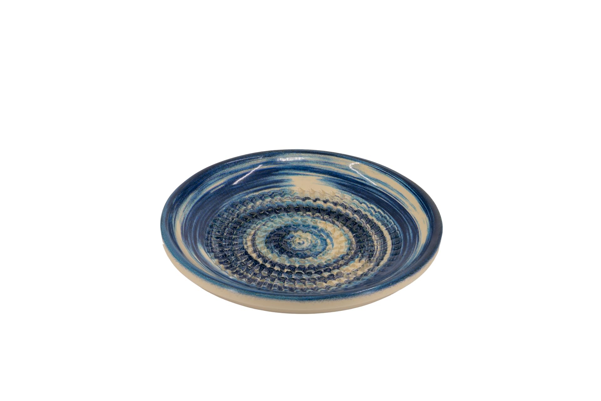 Kaladia Plato rallador de cerámica/rallador de cerámica de un solo color - ideal para jengibre, parmesano, etc. - en verde - diámetro: 12 cm - hecho a mano y pintado a mano - fabricado en España — view 9