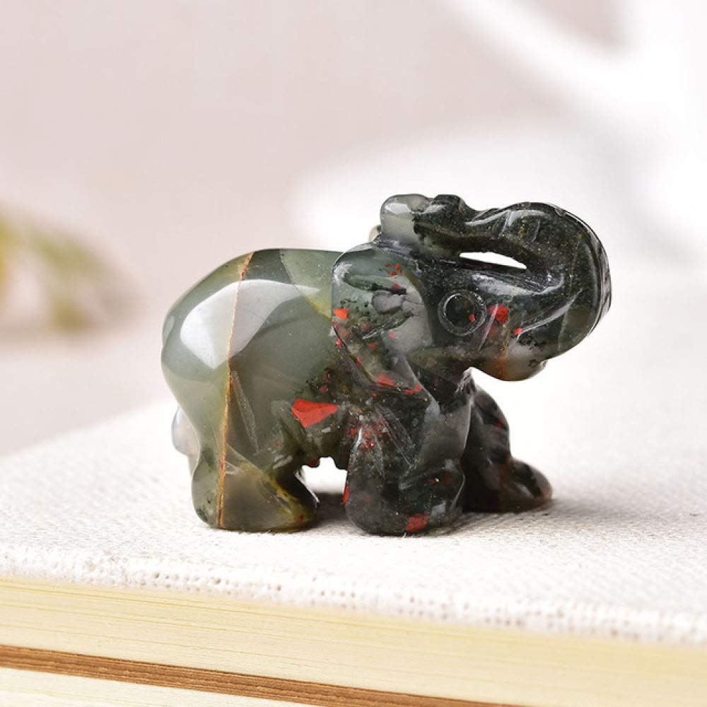 Artesanías de piedra talladas a mano: Elefante de cristal natural con acabados premium