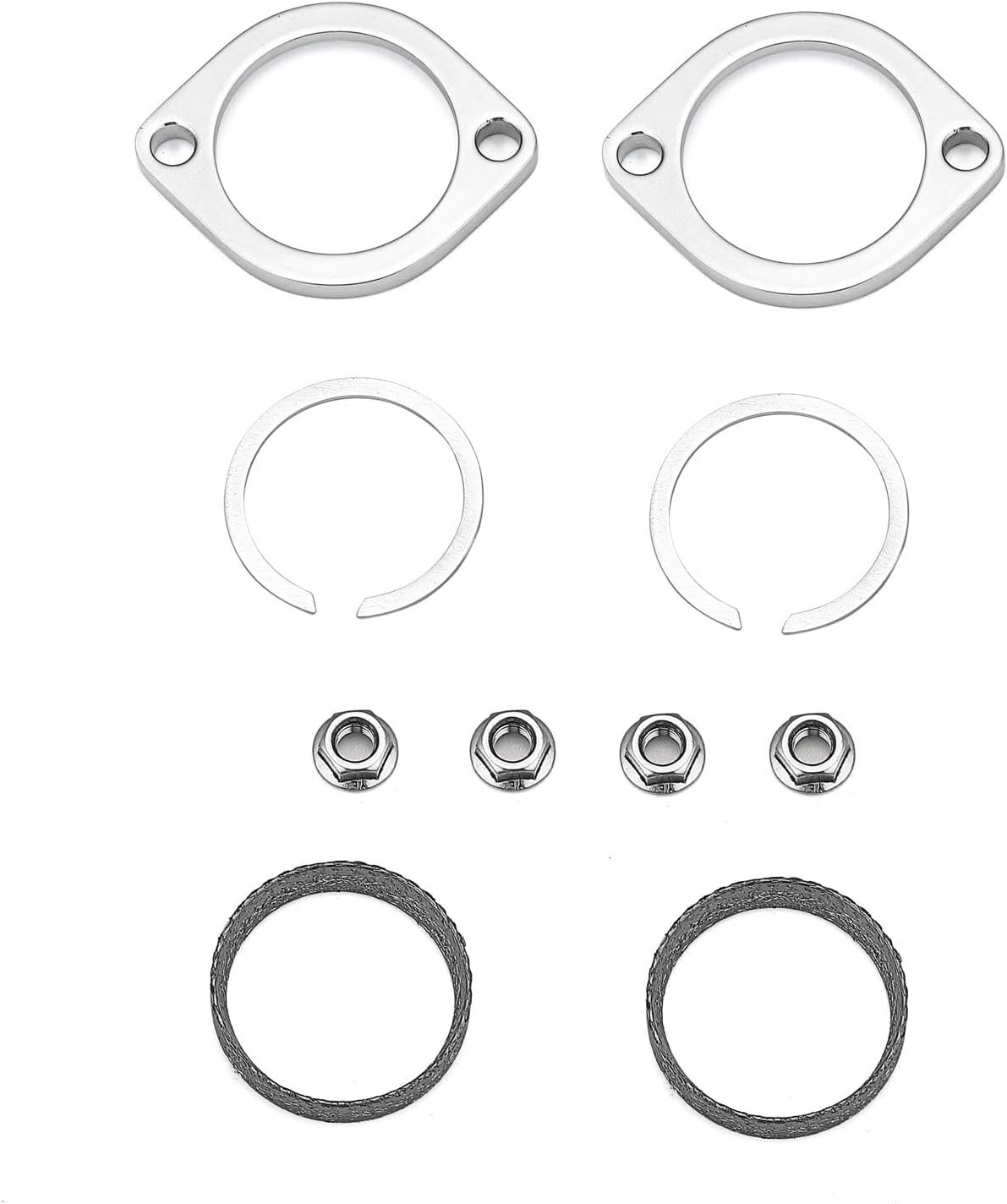 WeiSen Exhaust Flange Gasket Kit Compatible with Harley Big Twin Models 1984-UP Evolution Sportster 1986-UP Twin Cam Models 1999-UP