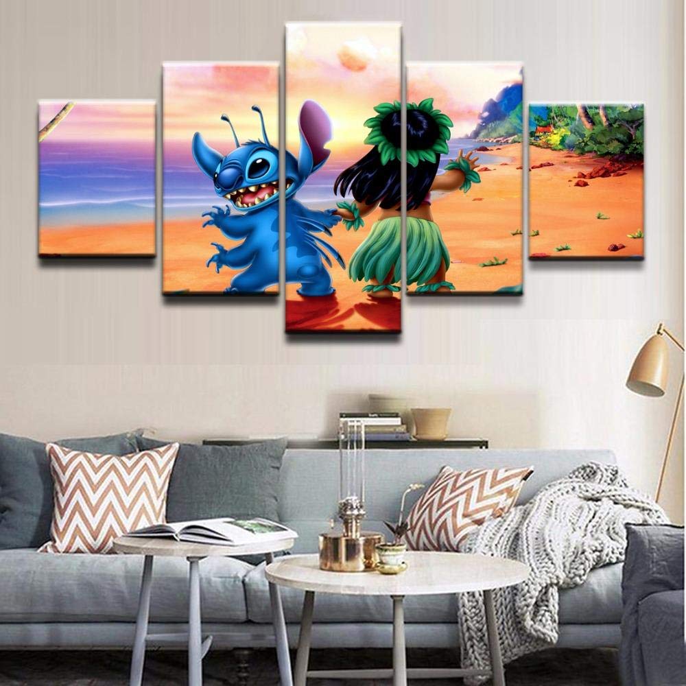 Canvas Paintings Wall Art 5 Pieces Movie Rampage Poster Canvas HD Printed Painting Home Decoration Pictures Halloween