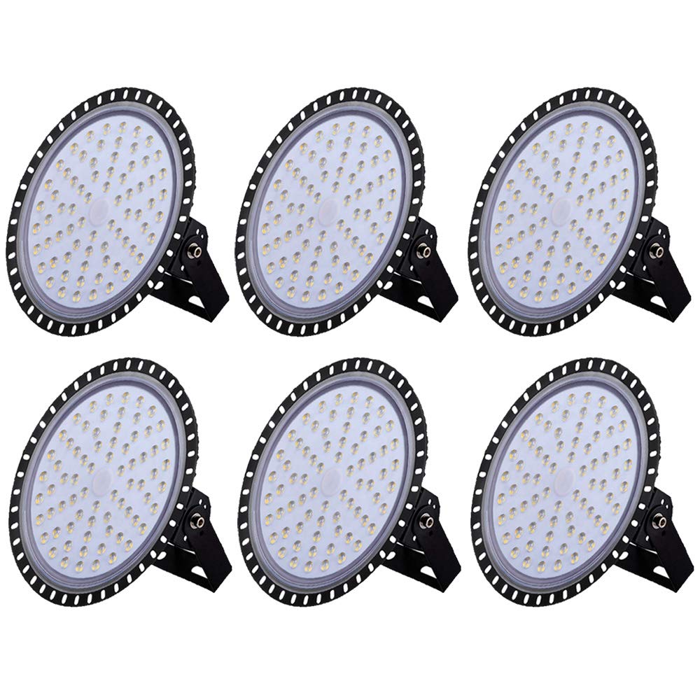 300W LED UFO High Bay Lights IP56 Waterproof 110V LED Lighting Fixture 24000LM 6500K Warehouse Industrial Factory Shop