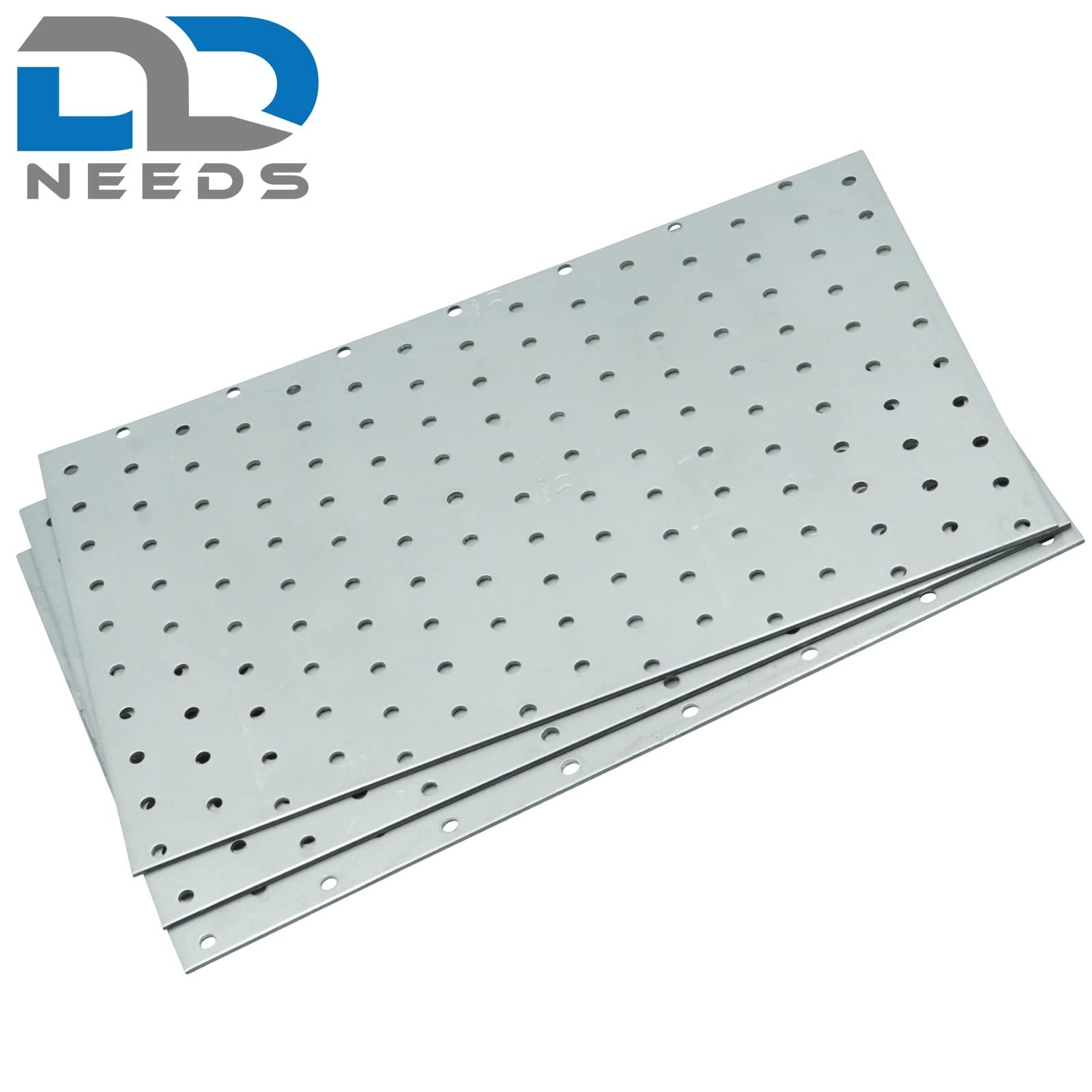 D2D | 20 Stück - Lochplatten - Größe: 200 x 300 mm - Stärke: 2 - Feuerverzinkt E-TA - EN 14545 - Verbindungsplatten - Lochblech - Knotenbleche - Made in Germany