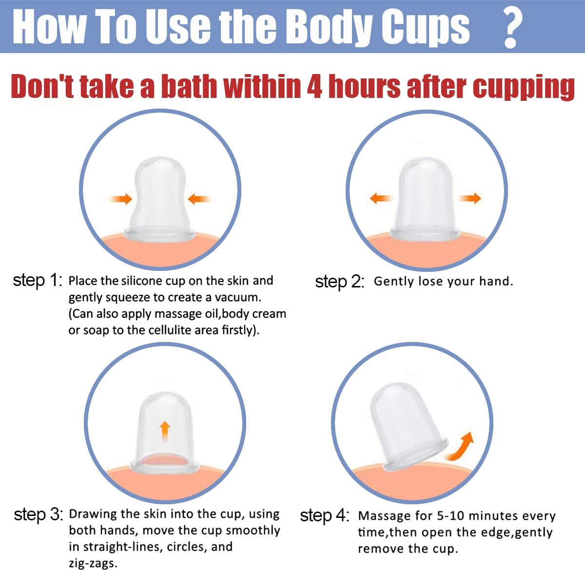 Silicone Cupping Therapy Set - Facial Cupping Set - Face and Body Cupping Massager - Vacuum Suction Cups - Anti-Cellulite Cup - Amazing Cellulite Remover Home Use 7PACK - Image 7