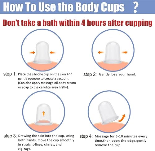 Vista 7 de Juego de terapia de ventosas de silicona, juego de ventosas faciales, masajeador de ventosas faciales y corporales, ventosas al vacío, copa