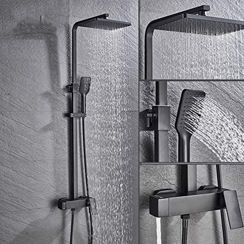 Mitigeur bain douche noir Jings pour remplacer une ancienne robinetterie avec tête carrée