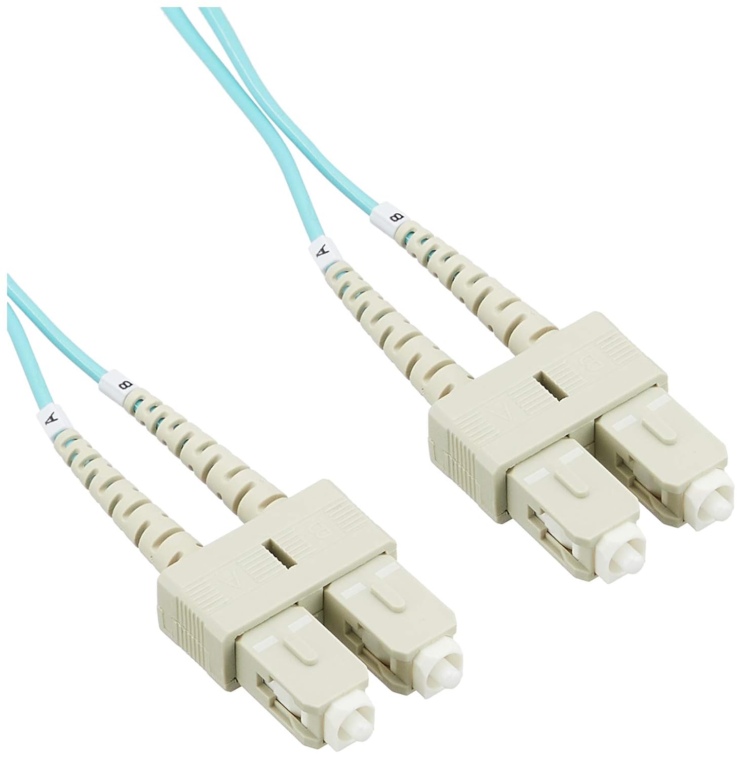 Sanwa Supply HKB-OM3SC-02L OM3 Fiber Optic Cable, SC Connector, 6.6 ft (2 m)