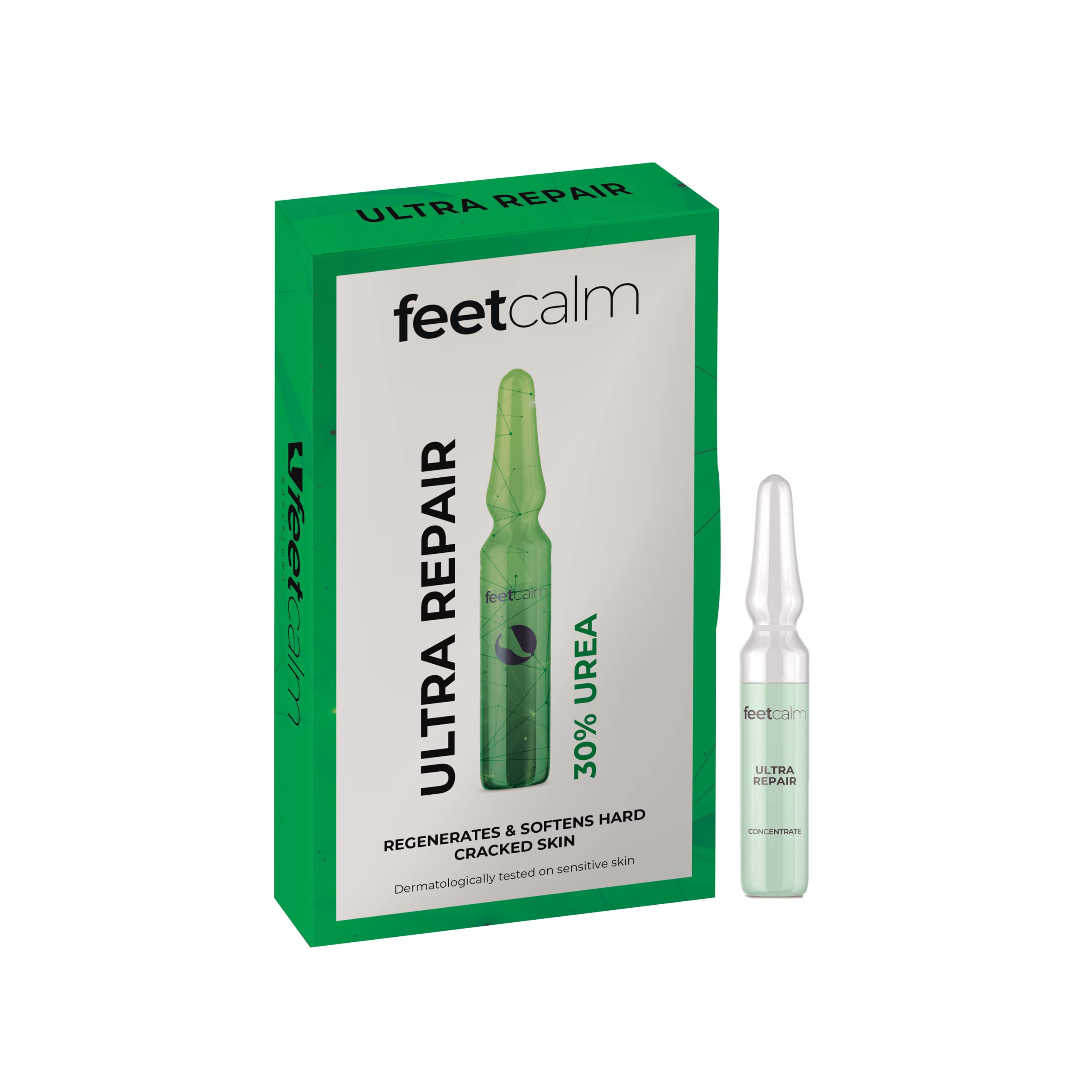 Crema per piedi e gambe. Trattamento Pelle secca. Allevia i sintomi dei piedi e delle gambe stanchi. (fiale Ultra Repair Concentrate 7 x 2 ml)
