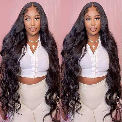 Miniatura 2 de Peluca de encaje frontal transparente de cabello humano virgen brasileño ondulado, peluca frontal de encaje de 13 x 6 pulgadas, prearrancada con