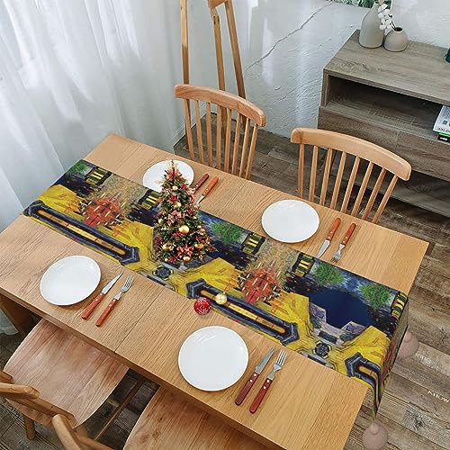 Chemin de table de salle à manger rustique long nappe décorative de cuisine Noël terrasse - 6