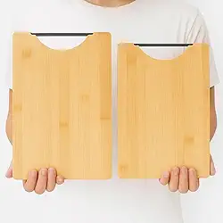 Conjunto de 2 Tábuas de Corte, com alça, Bambu Natural, Retangular