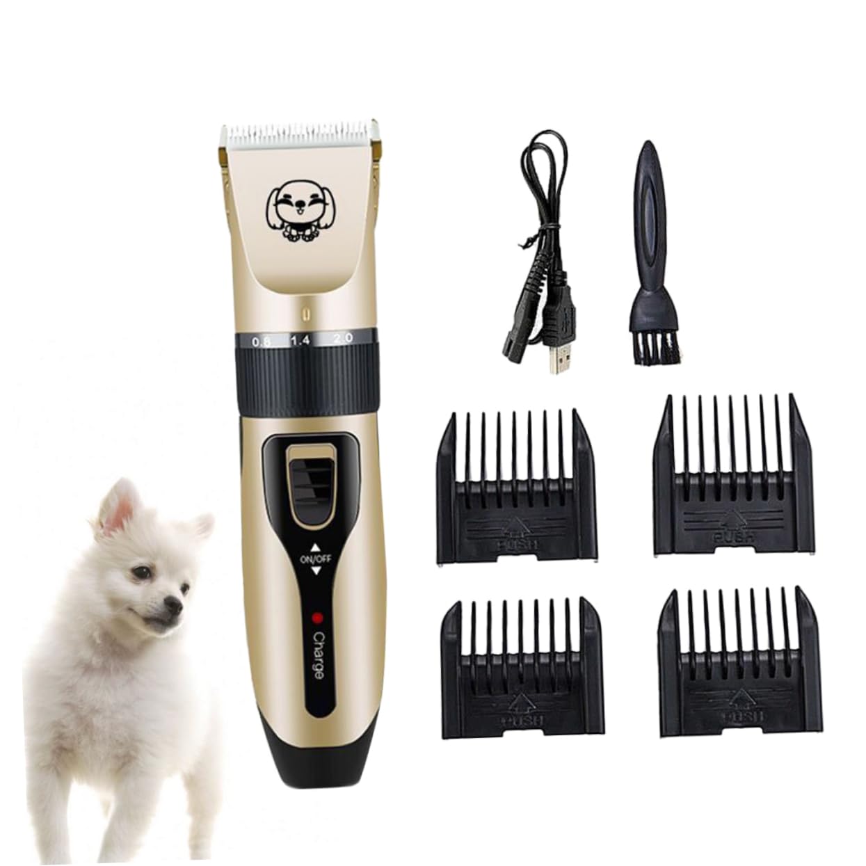 Toddmomy Professional Dog Clippers Pet Hair Trimmer Pet Clipper for Dogs Safe Shaving Machine (Ceramic Head No Lubricant Oil)