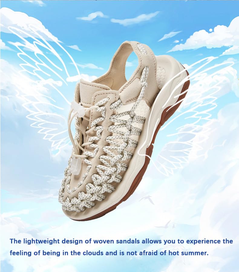 Kid's Rope Sandals for Boy's & Girl's Summer Closed Toe Sandals Outdoor Beach Sports Sandal Water Lightweight Woven Shoes3