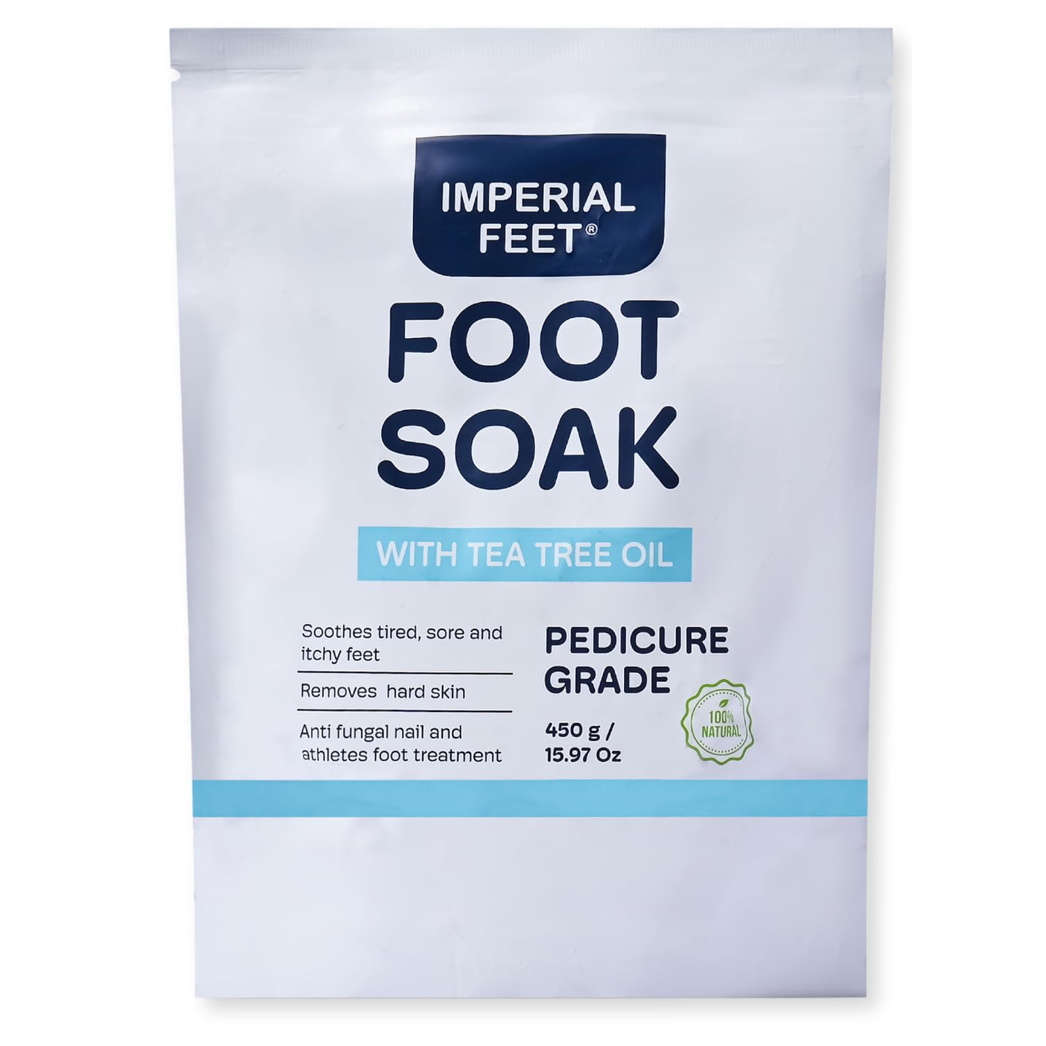 Pedicure Quality Foot Soak with Tea Tree Oil & Epsom Salt | Helps Treat Nail Fungus Athletes Foot | Anti Fungal Nail Treatment | Foot Moisturiser & Deodorizer Feet Soak | Exfoliating Foot Soak