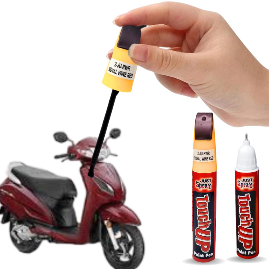 just spray Royal Wine Red Scooty Scratch Remover Touch Up Paint Pen for Scooty, Special-Purpose for Scooty Color, Jupiter Scooty Touch Up Pen Automotive Scratch Repair Quick Dry 15ml (RWR)-picture-44