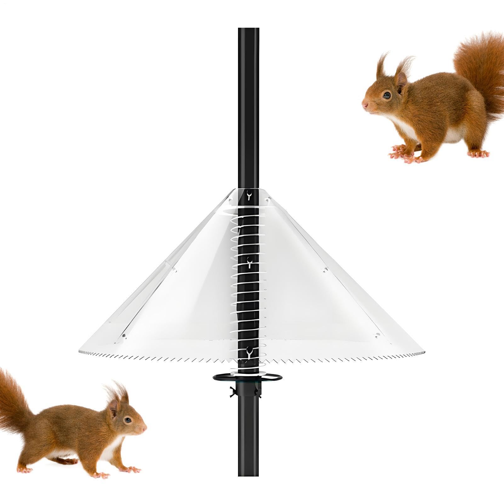 Vogelfutterstation Eichhörnchen-Leitblech – Outdoor-Lebensmittelschutz | Anti-Eichhörnchen-Schutzkuppelsystem | langlebiges Gartenzubehör für Baumhof, Terrasse, Rasen, Park, Hof, Vogelfütterung