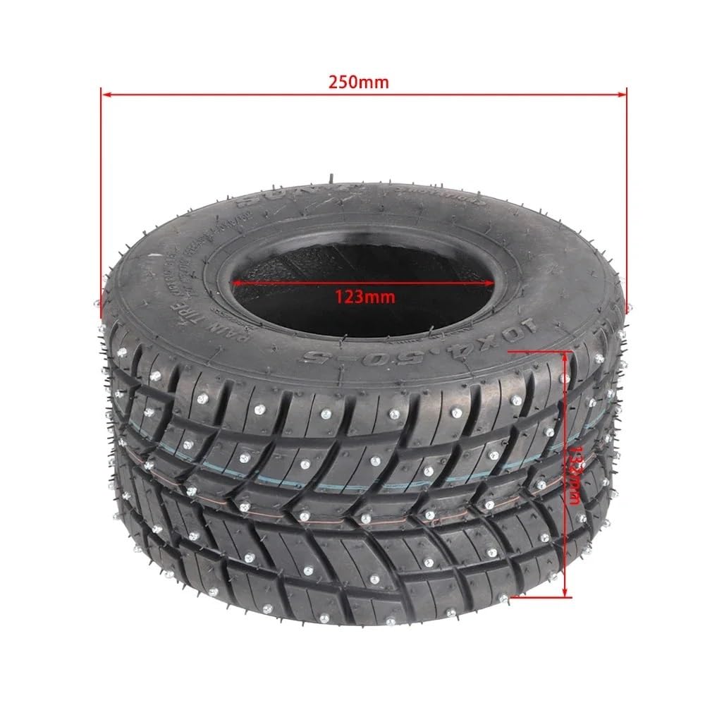 Pneumatici tubeless da pioggia da 10x4.50-5 pollici Pneumatici da neve antiscivolo adatti for Go Kart Drift Kart anteriori e posteriori Quad Bike Dirt Bike Accessori