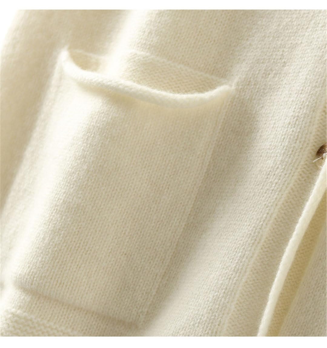 Alloaone Gilet Ample À Col en V pour Femmes, sans Manches, en Cachemire Tricoté avec Poche, Cardigan À La Taille