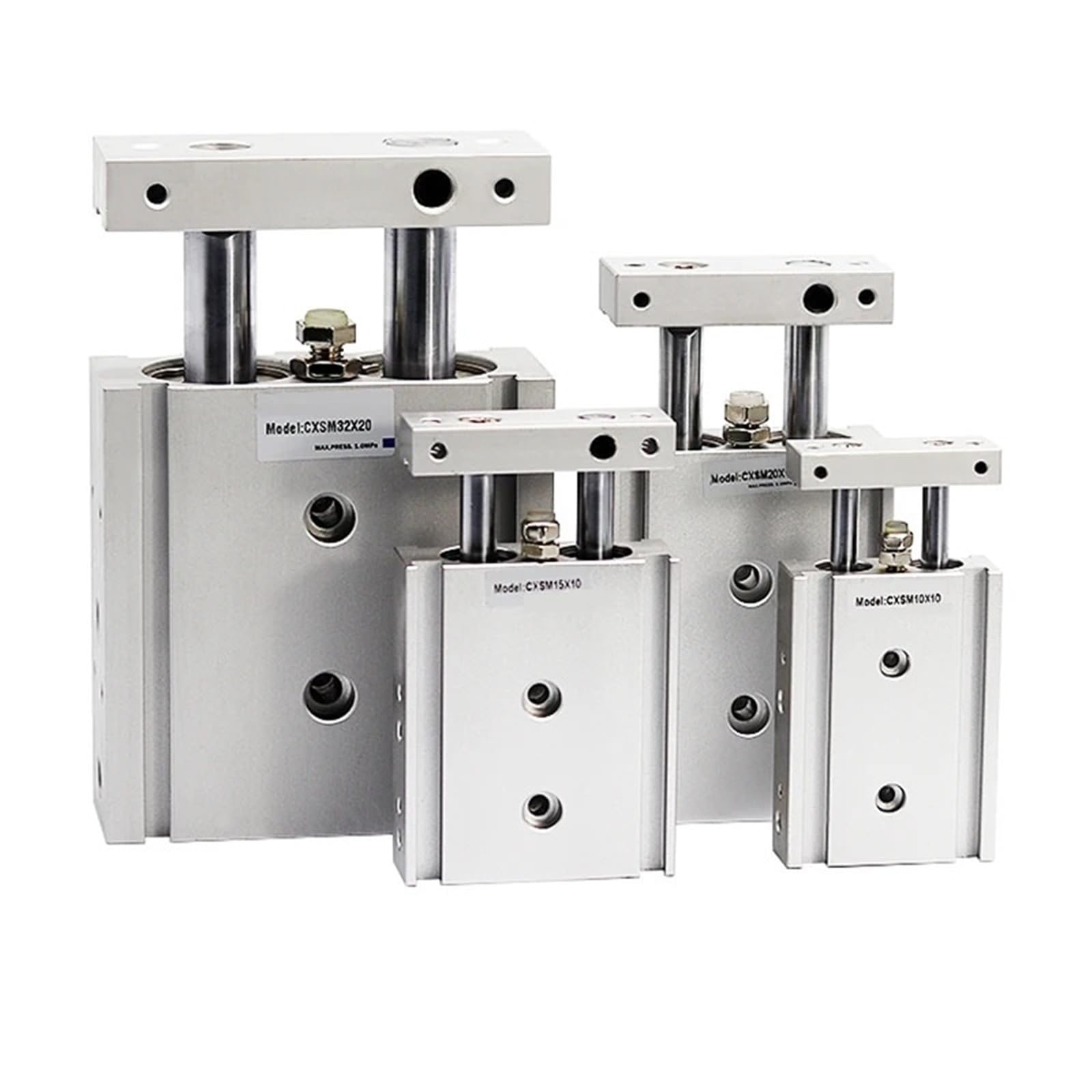 Vérin pneumatique double axe CXSM rigidité supérieure 35mm