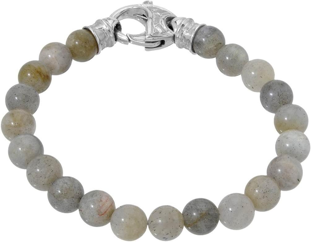 Sterling Silver Labradorite Bracelet For Women. Length 7.5 in.